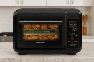 Chefman EasyAir 15 Qt. Air Fryer & Countertop Oven on kitchen countertop