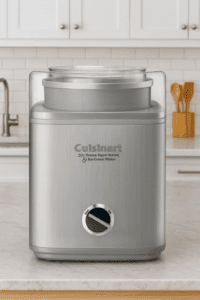 Cuisinart 2Qt Frozen Yogurt, Sorbet & Ice Cream Maker on modern kitchen countertop