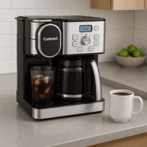 Cuisinart SS-16 coffee maker brewing hot and iced coffee