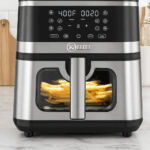 Kitchen Elite Air Fryer Oven in stainless steel on kitchen countertop