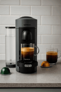 Nespresso Vertuo Plus coffee and espresso maker with capsules