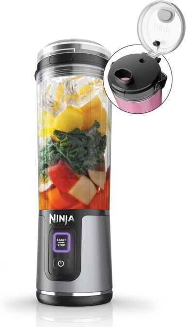 Example of a portable blender: Ninja Blast Max for smoothies, frozen drinks, and travel use