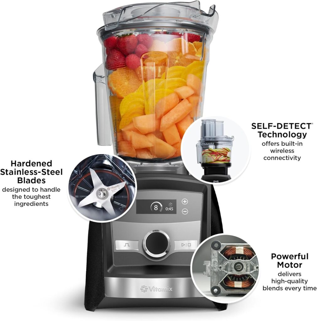 Close-up of Vitamix A3300 control panel, showcasing its modern design.