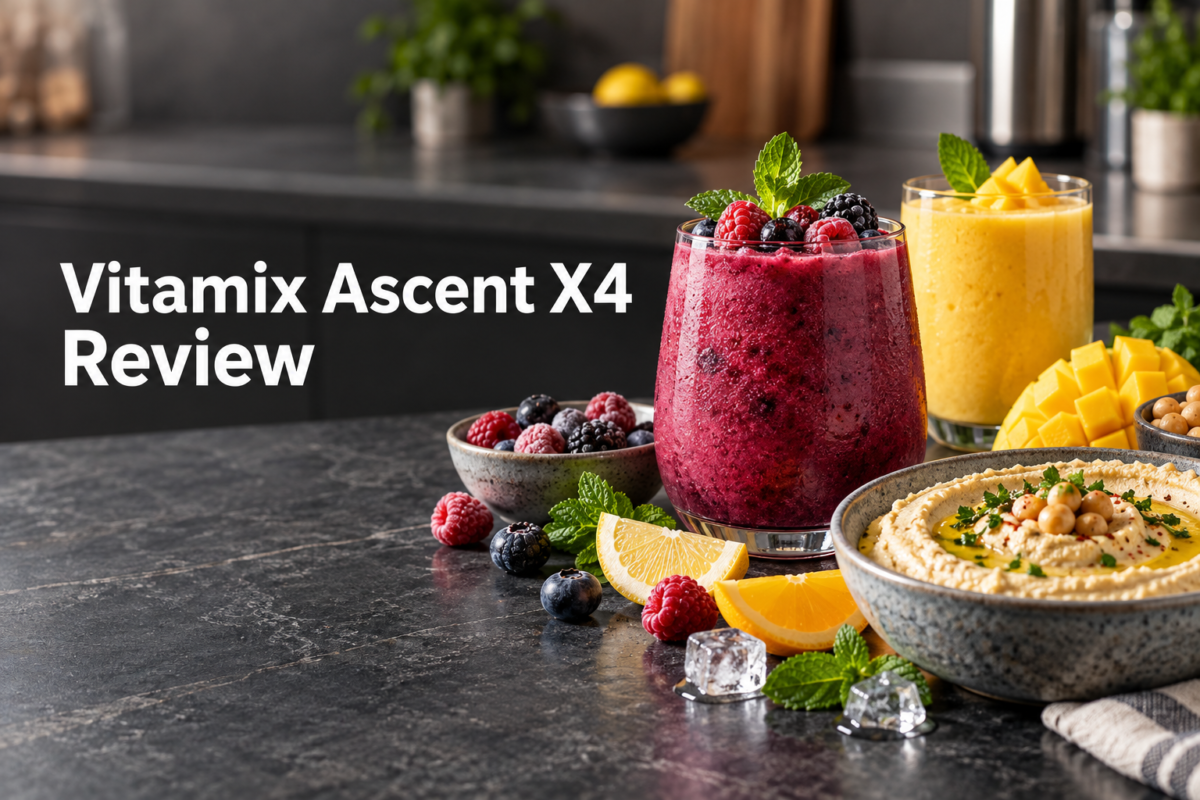 Vitamix Ascent X4 review with frozen drinks and hummus
