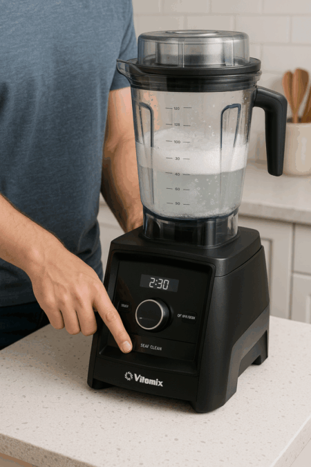 Vitamix Ascent X2 container, blade system, gasket seal, and motor base vent cleaning process