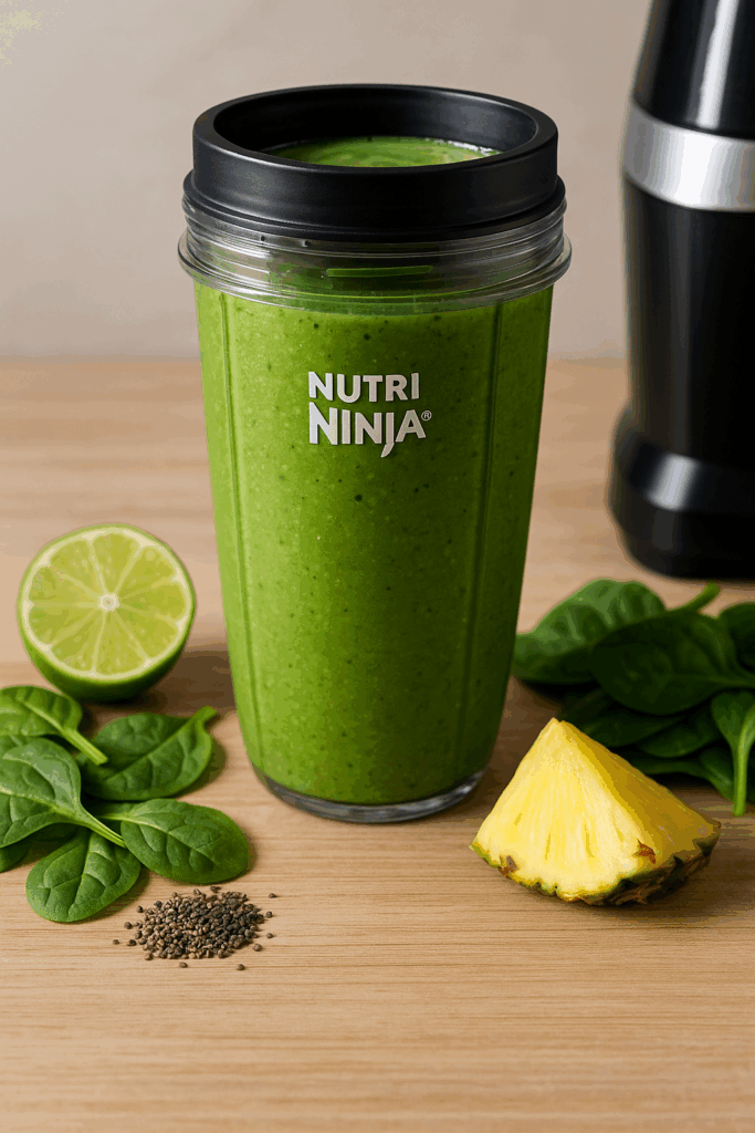 Tropical Green Detox Smoothie Ninja BL642 Blender Recipe