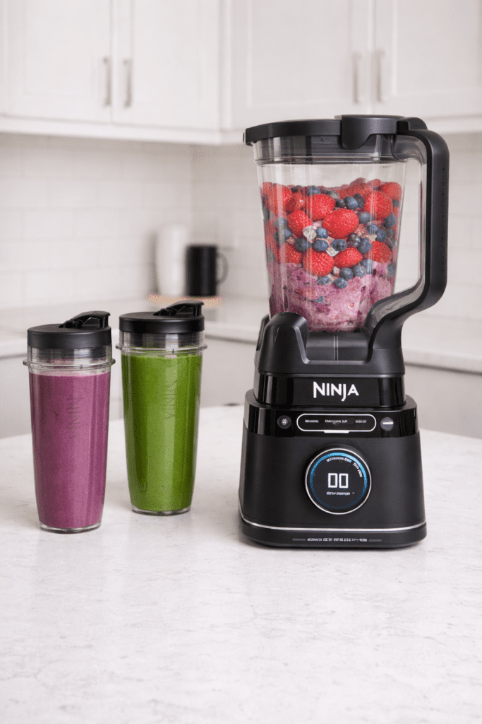 Ninja Detect Power Blender Pro TB301 with 72 oz pitcher and two single serve smoothie cups for batch and personal blending