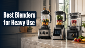 high-performance blenders for heavy daily use arranged on a modern kitchen counter