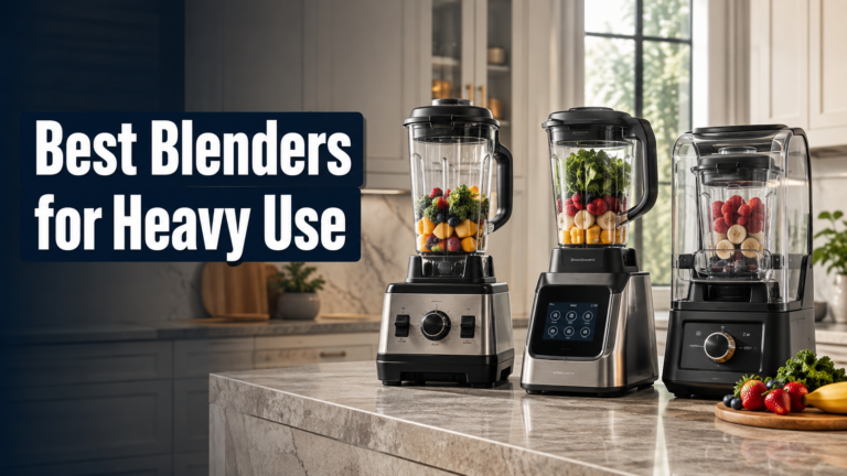 high-performance blenders for heavy daily use arranged on a modern kitchen counter